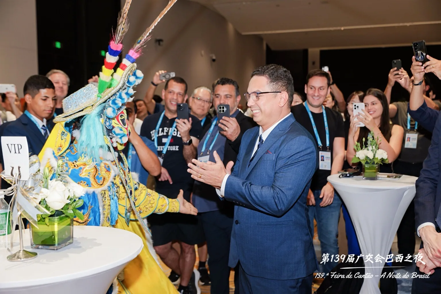 Evento de networking Brasil–China durante a Canton Fair.