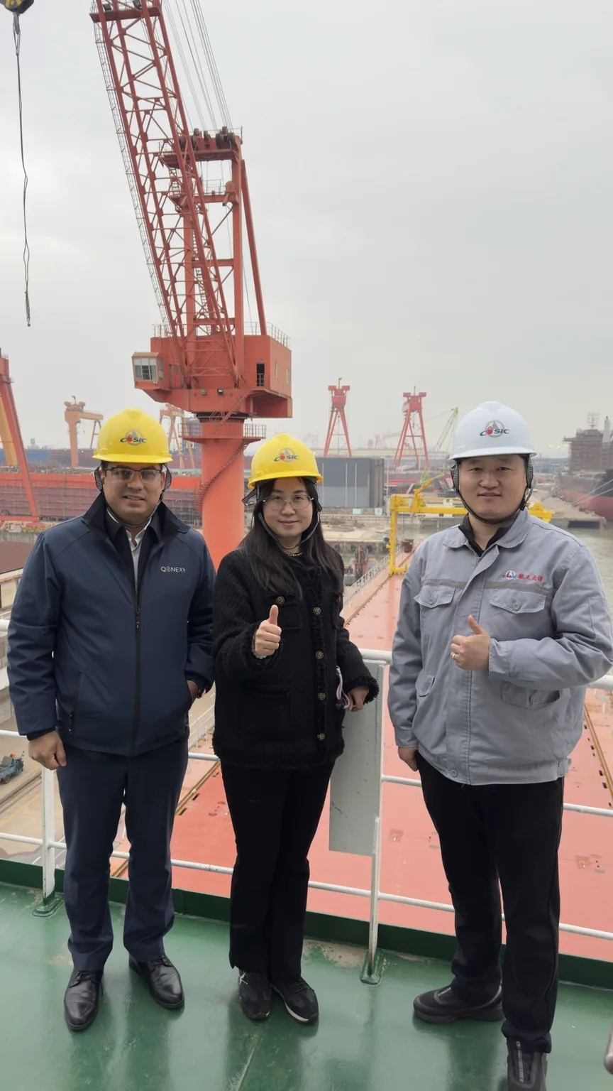 Visita técnica a estaleiro e infraestrutura industrial.